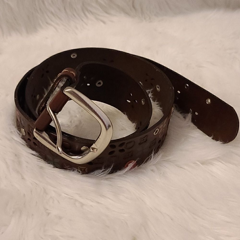 FOSSIL brown leather belt  